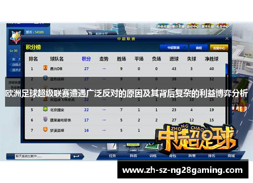 欧洲足球超级联赛遭遇广泛反对的原因及其背后复杂的利益博弈分析 欧洲足球超级联赛遭遇广泛反对的原因及其背后复杂的利益博弈分析